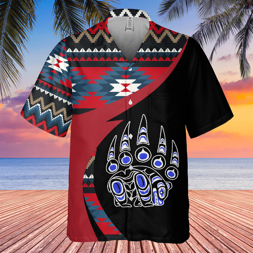 Powwow StoreGBHW000973  Tribe Design Native American Hawaiian Shirt 3D