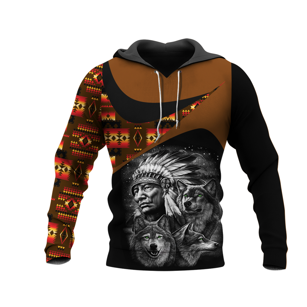 Powwow StoreHD0011420 Pattern Native Pride 3D Hoodie