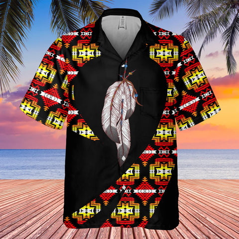 GB-HW000846 Tribe Design Native American Hawaiian Shirt 3D