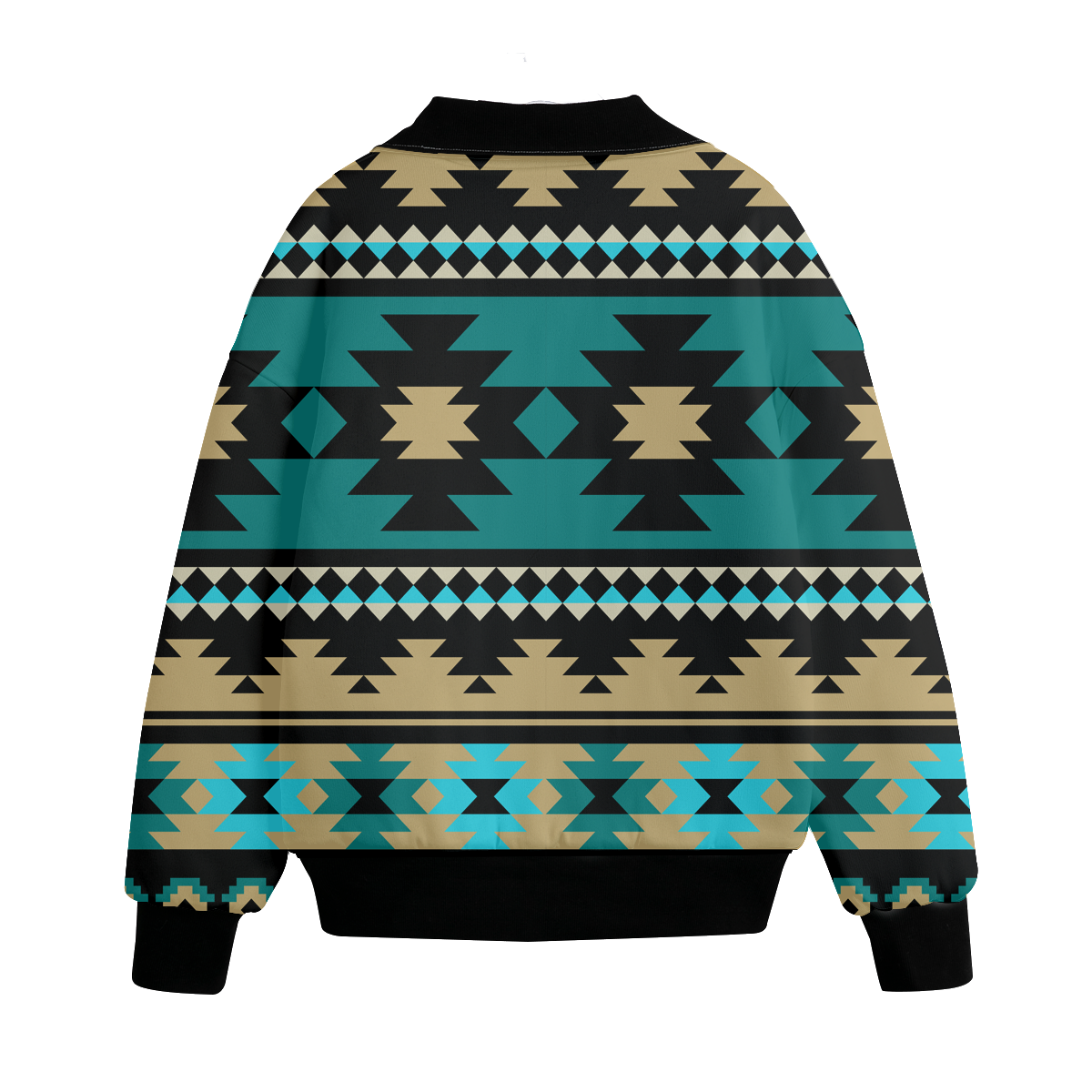 Powwow Storegb nat00509 pattern native american unisex knitted fleece lapel outwear