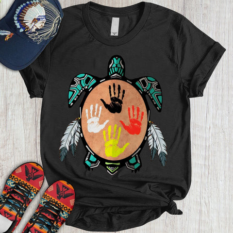 Powwow StoreTS00165 Native American Unisex Classic 2D TShirt