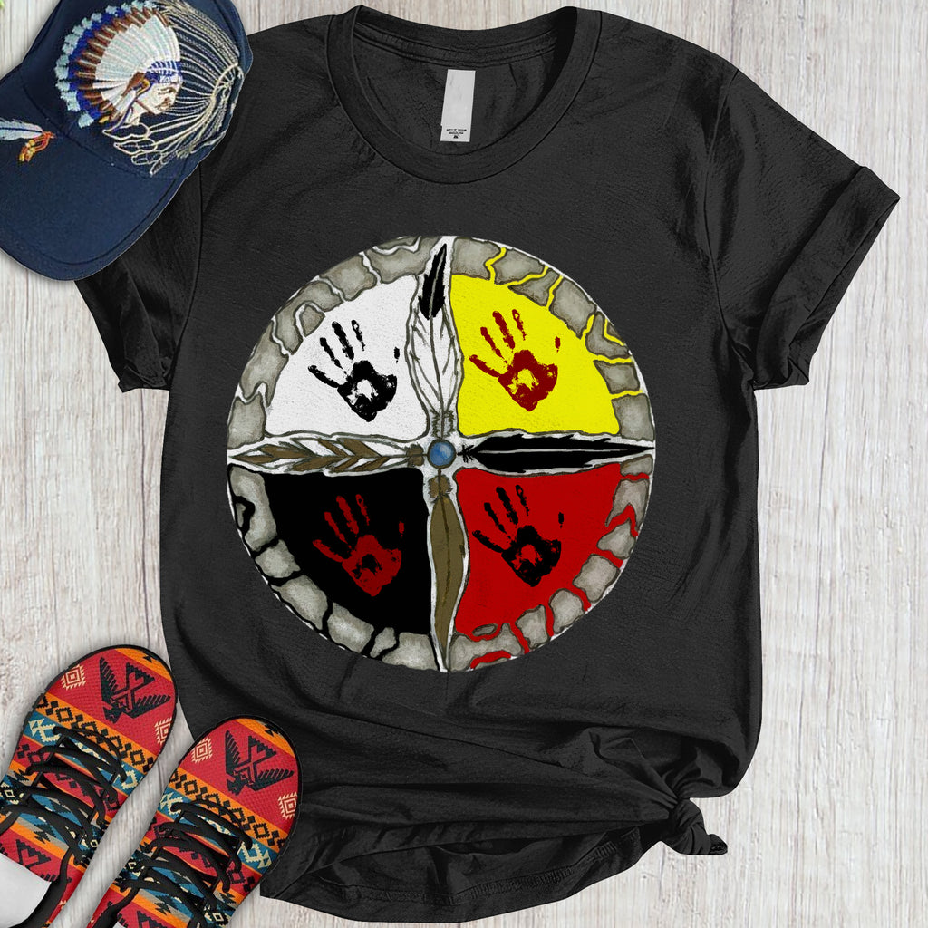 Powwow StoreTS00166 Native American Unisex Classic 2D TShirt