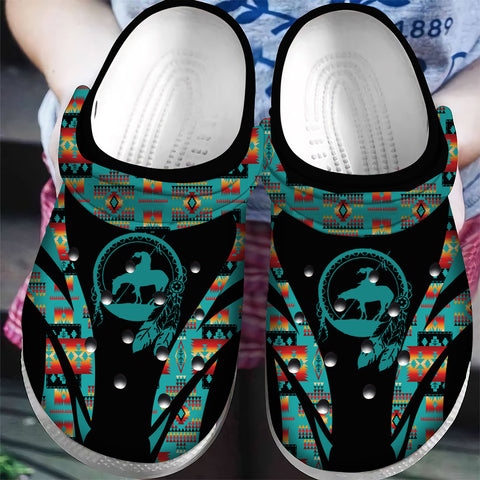 CRC0031 Pattern Native American  Crocs Clogs Shoes