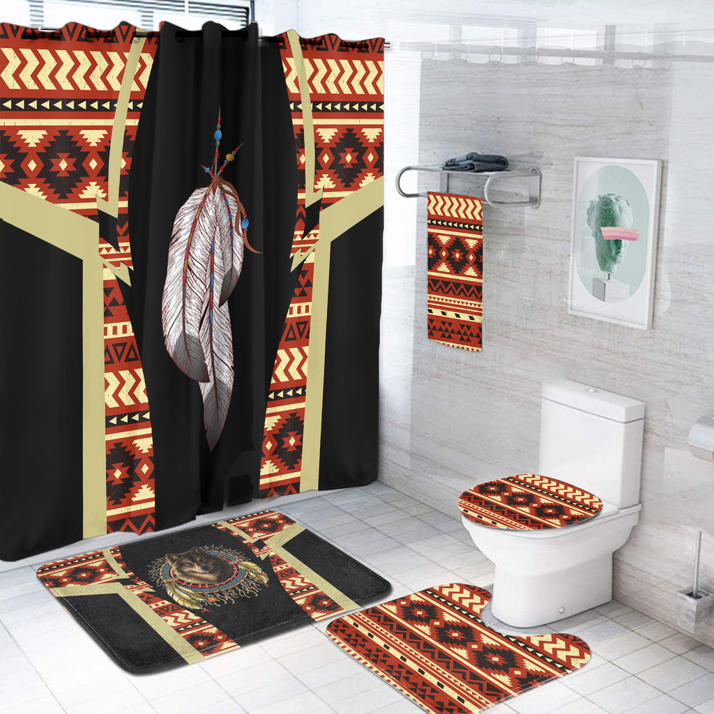 Powwow StoreBS000241 Pattern Native American Bathroom Set