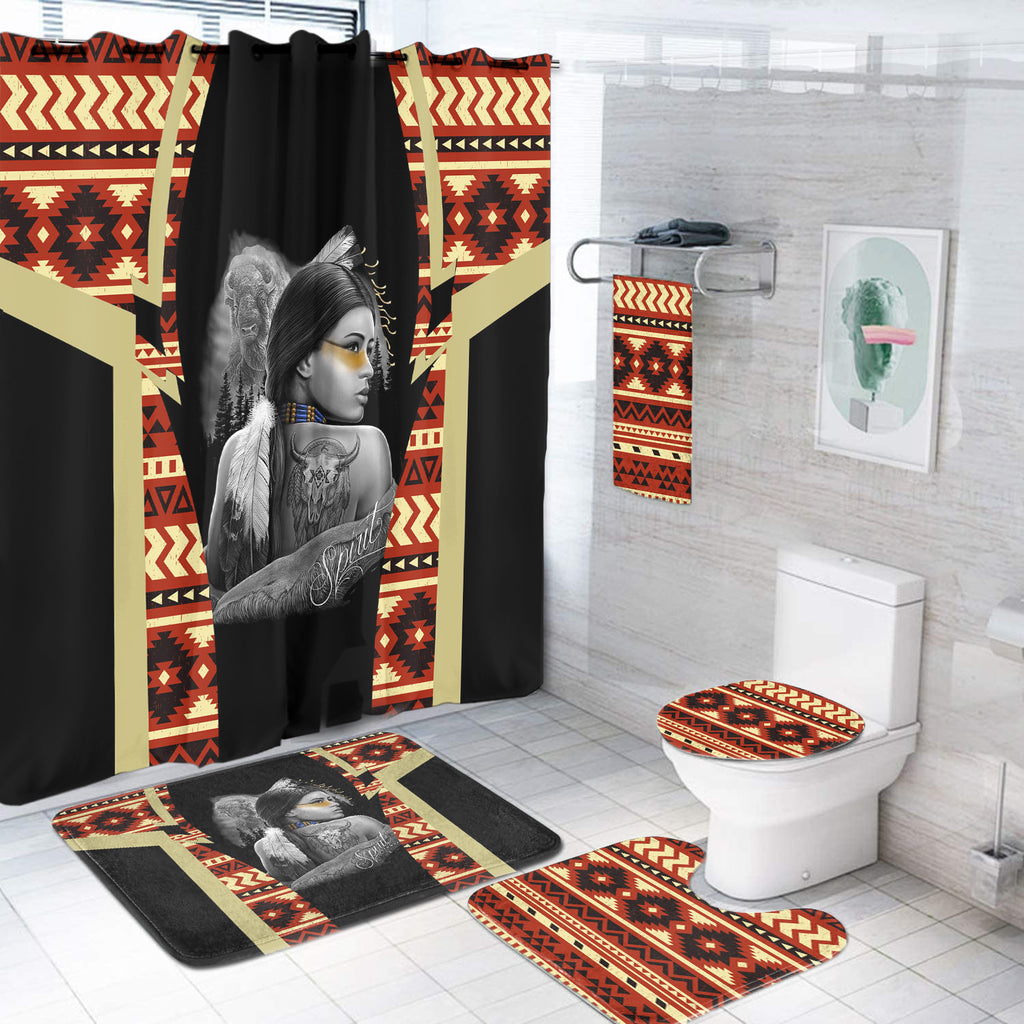 Powwow StoreBS000240 Pattern Native American Bathroom Set