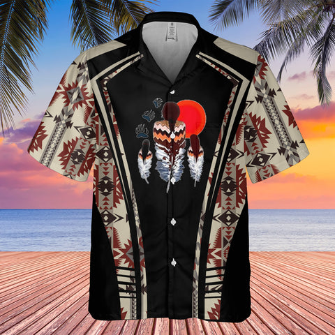 GB-HW000328 Tribe Design Native American Hawaiian Shirt 3D