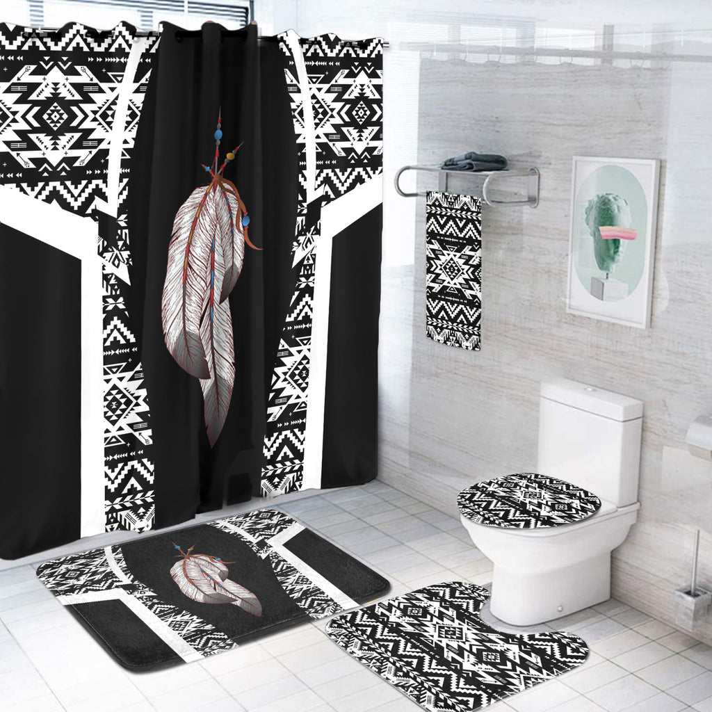 Powwow StoreBS000199 Pattern Native American Bathroom Set