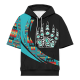 Powwow StoreHD0012369 Pattern Native Pride 3D Short  Hoodie