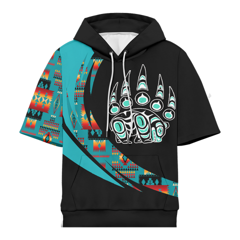 Powwow StoreHD0012369 Pattern Native Pride 3D Short  Hoodie