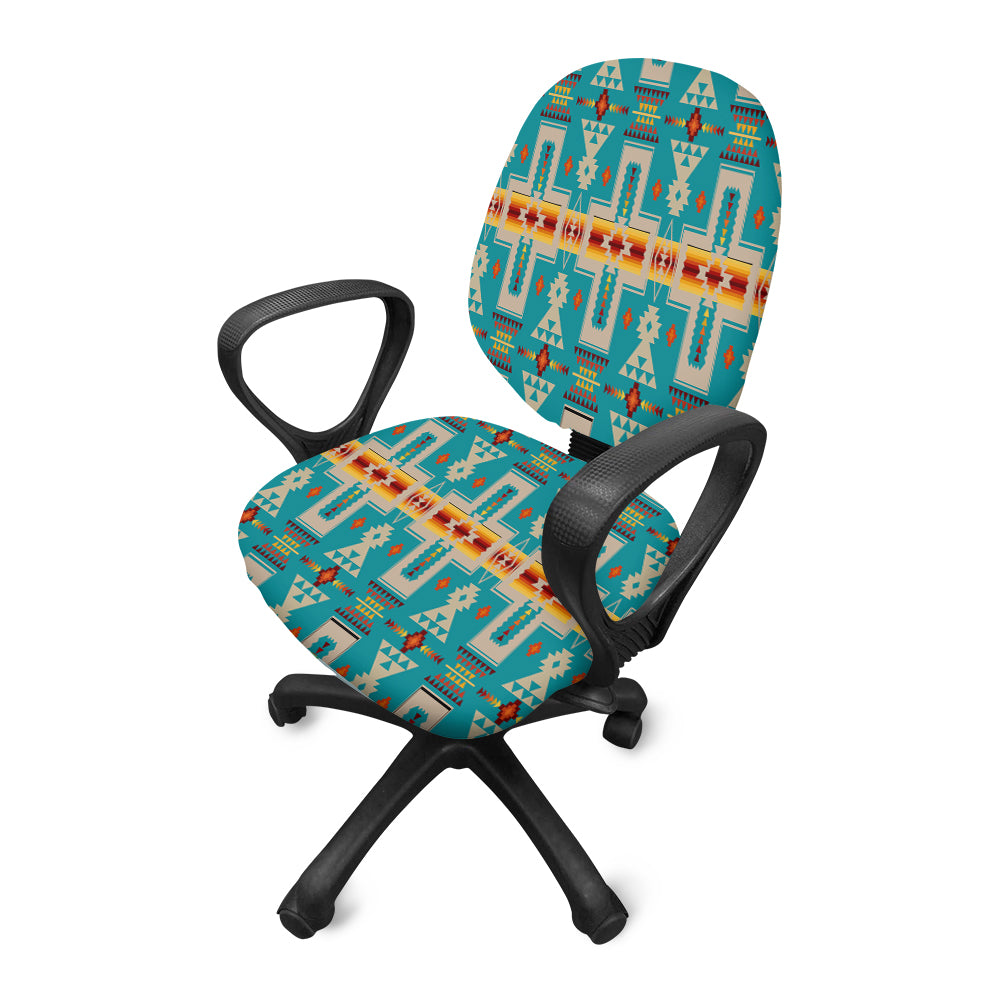 Powwow StoreGBNAT0006205 Design Native American Office Chair Cover