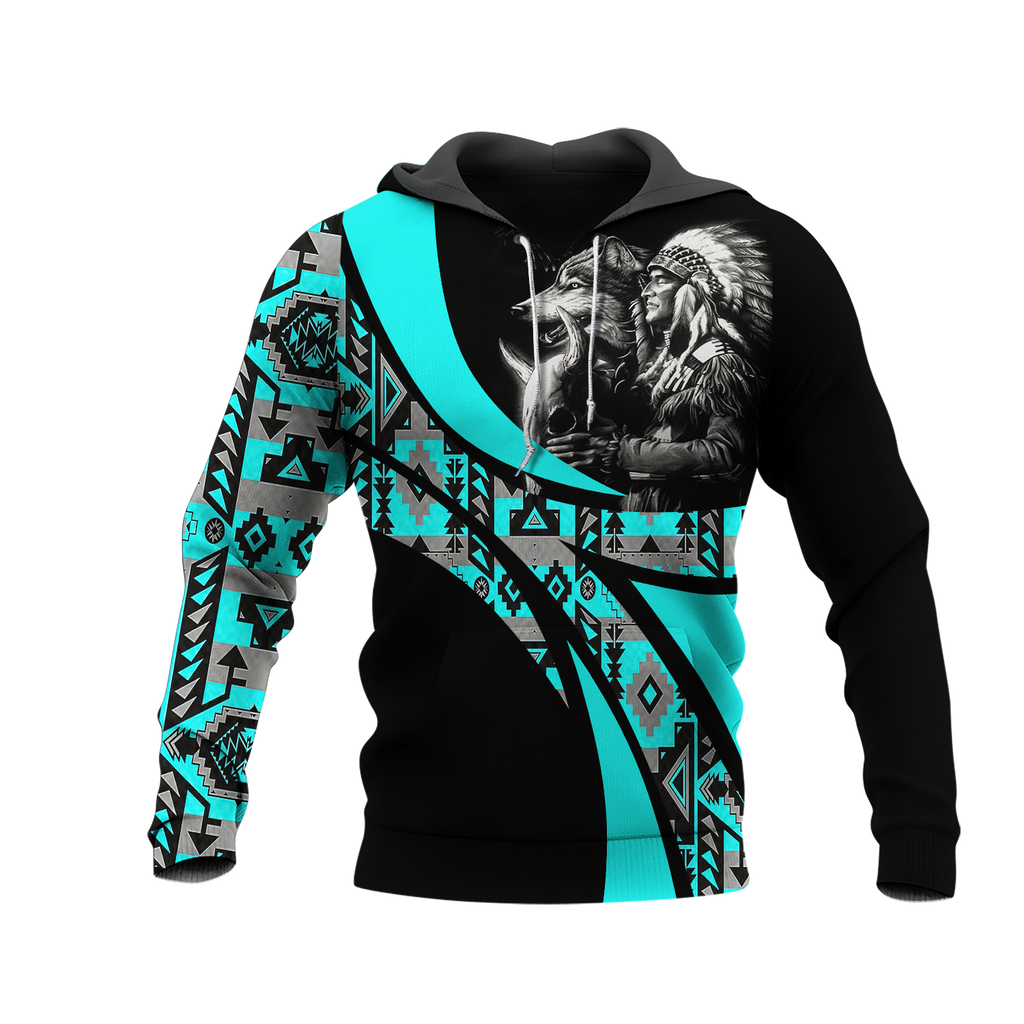 Powwow StoreHD0011840 Pattern Native Pride 3D Hoodie