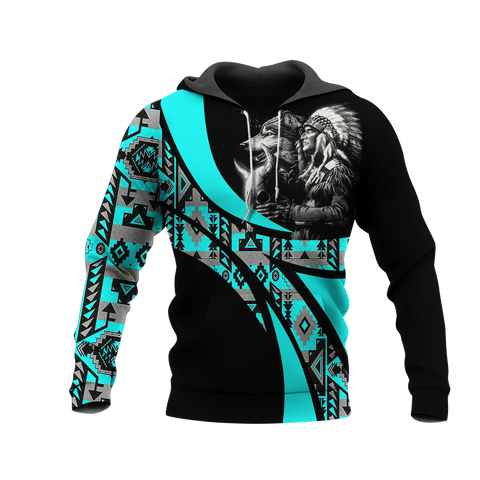 Powwow StoreHD0011840 Pattern Native Pride 3D Hoodie