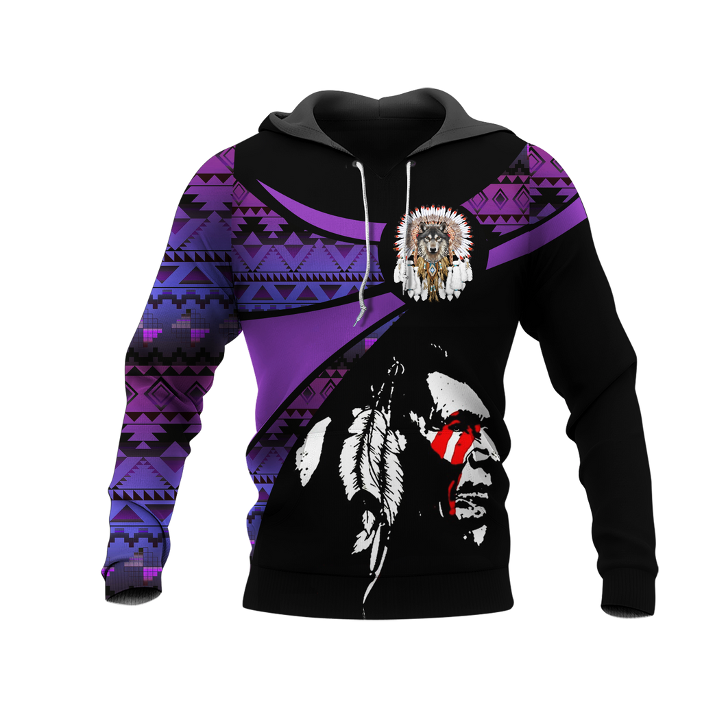 Powwow StoreHD000815 Pattern Native Pride 3D Hoodie