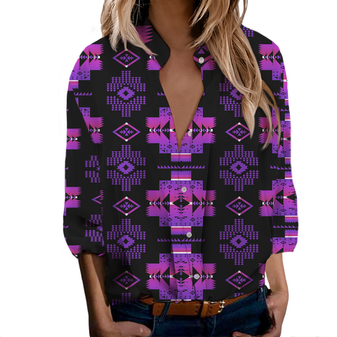 Powwow StoreGBNAT00720 Tribe Design Native Women's LongSleeved Shirts