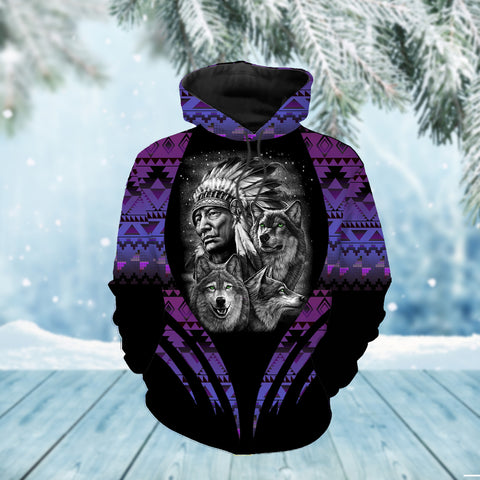 Powwow StoreHD0011653 Pattern Native Pride 3D Hoodie