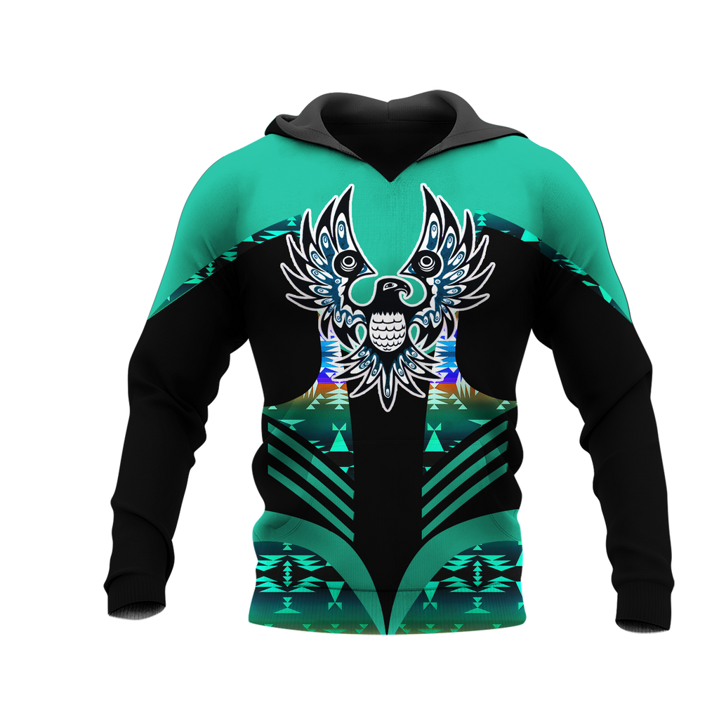 Powwow StoreHD001178 Pattern Native Pride 3D Hoodie