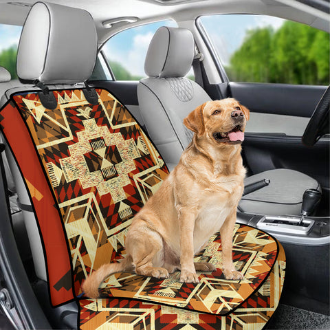 Powwow StoreGBNAT00022 Pattern Tribal Native Waterproof Car Front Seat Cover for Pet