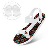 GB-NAT00046-02 Pattern Native American Open Toes Sandals