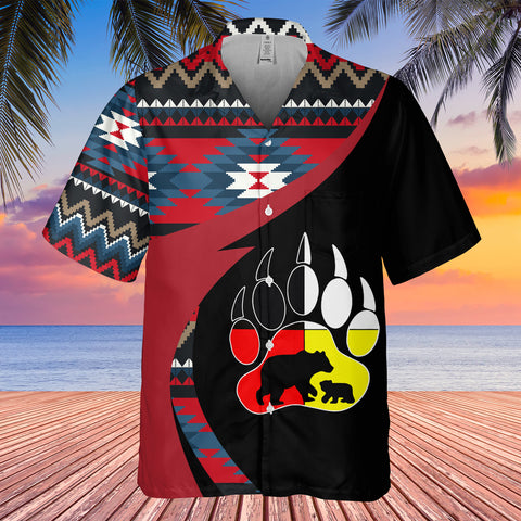 GB-HW000974 Tribe Design Native American Hawaiian Shirt 3D
