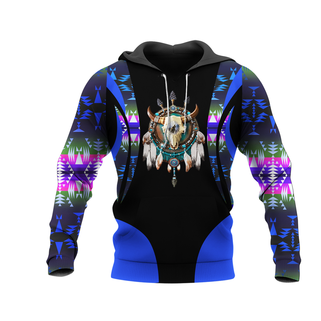 Powwow StoreHD001137 Pattern Native Pride 3D Hoodie