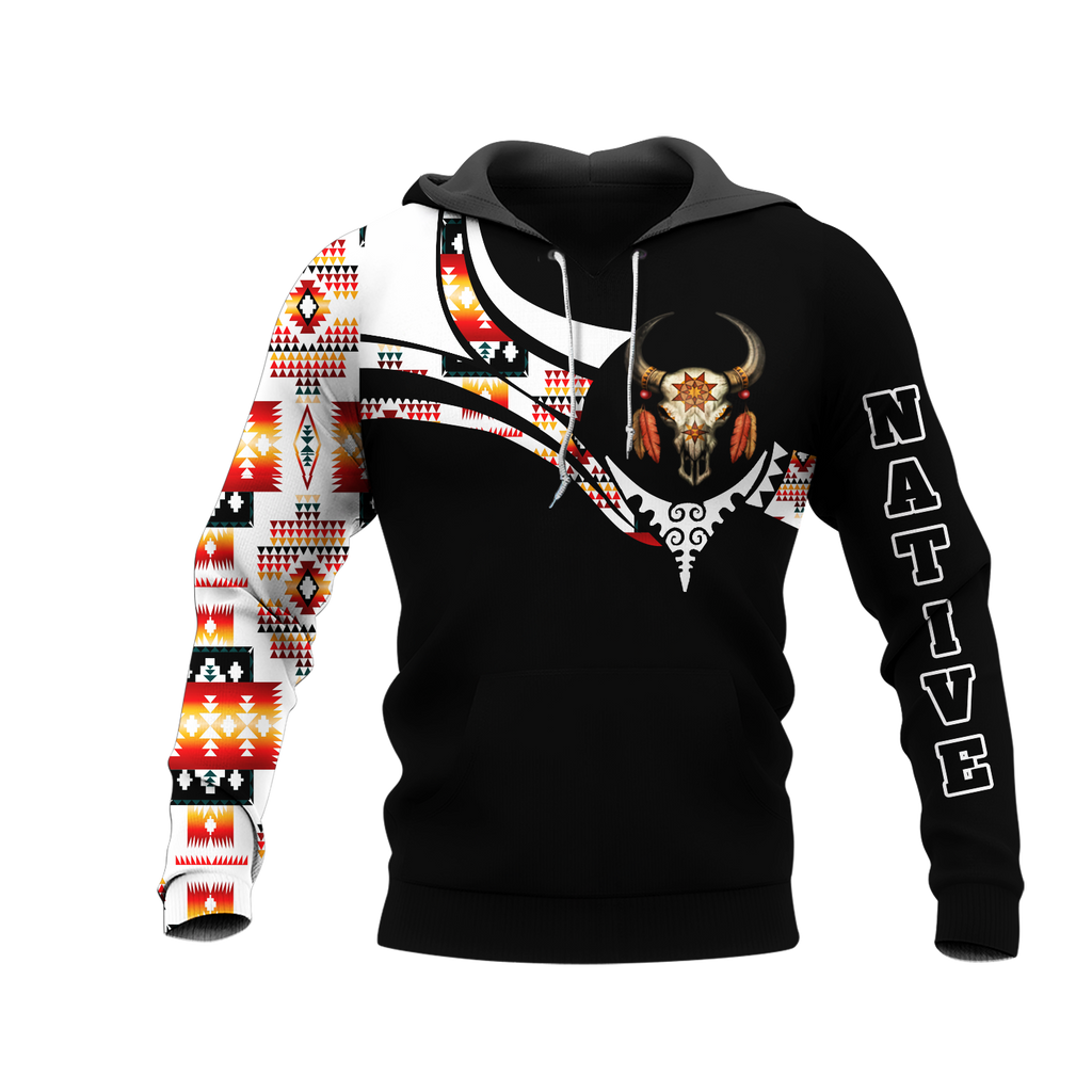 Powwow StoreHD0012505 Pattern Native Pride 3D Hoodie