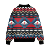 GB-NAT00529 Pattern Native American Unisex Knitted Fleece Lapel Outwear