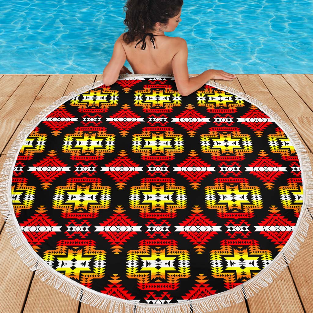 Powwow StoreGBNAT00656 Native American Design Beach Blanket