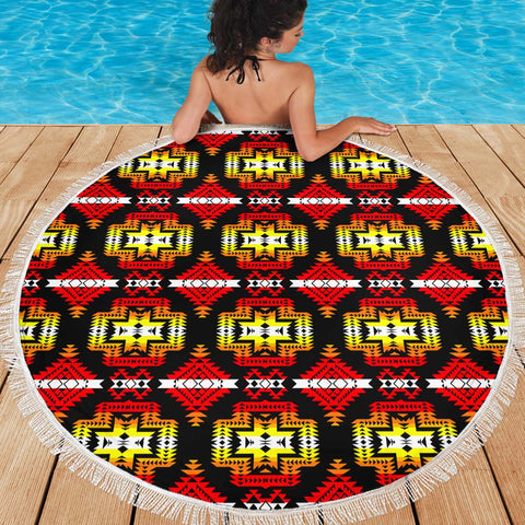 Powwow StoreGBNAT00656 Native American Design Beach Blanket