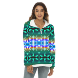 GB-NAT00654 Native American Women's Borg Fleece Sweatshirt