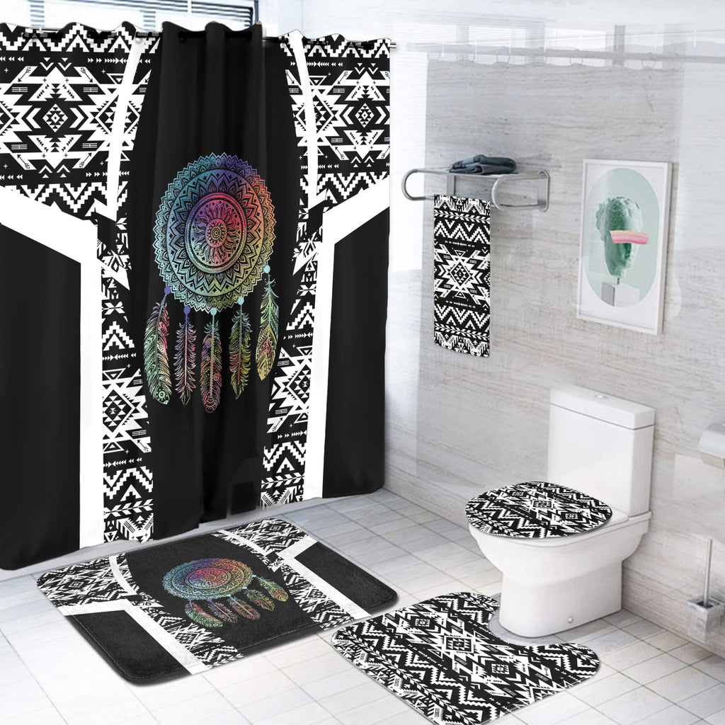 Powwow StoreBS000196 Pattern Native American Bathroom Set