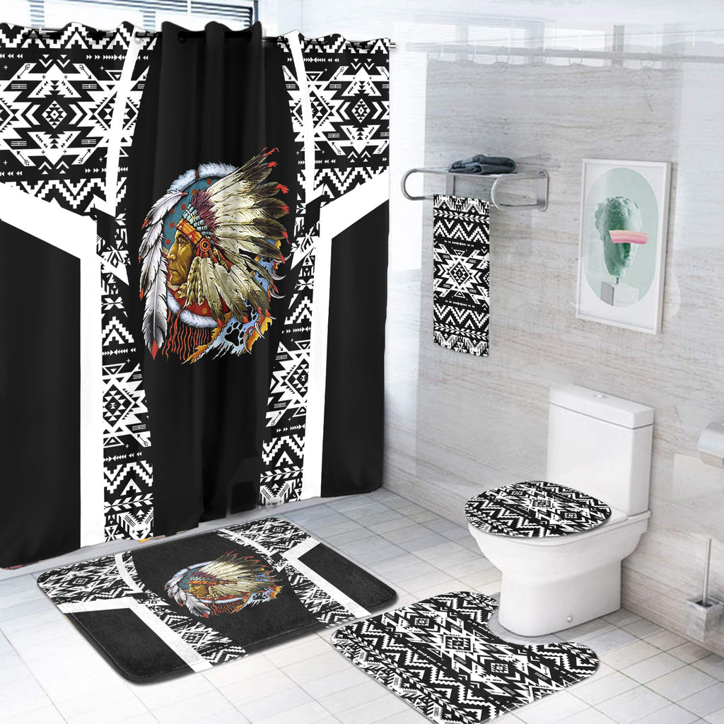 Powwow StoreBS000194 Pattern Native American Bathroom Set