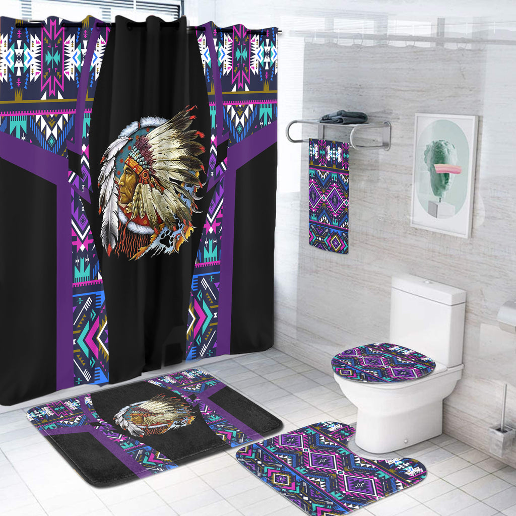 BS-000239 Pattern Native American Bathroom Set
