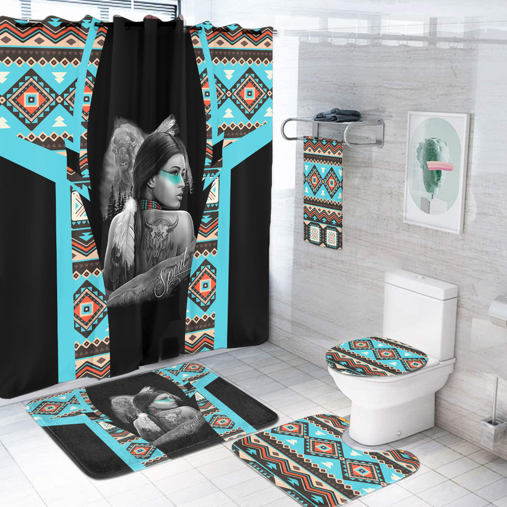 Powwow StoreBS000235 Pattern Native American Bathroom Set