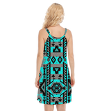 Powwow Storegb nat00626 native design womens o neck cami dress