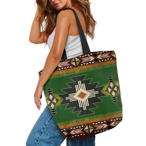 Powwow StoreGBNAT0001 Pattern Tribe Canvas Shopping Bag