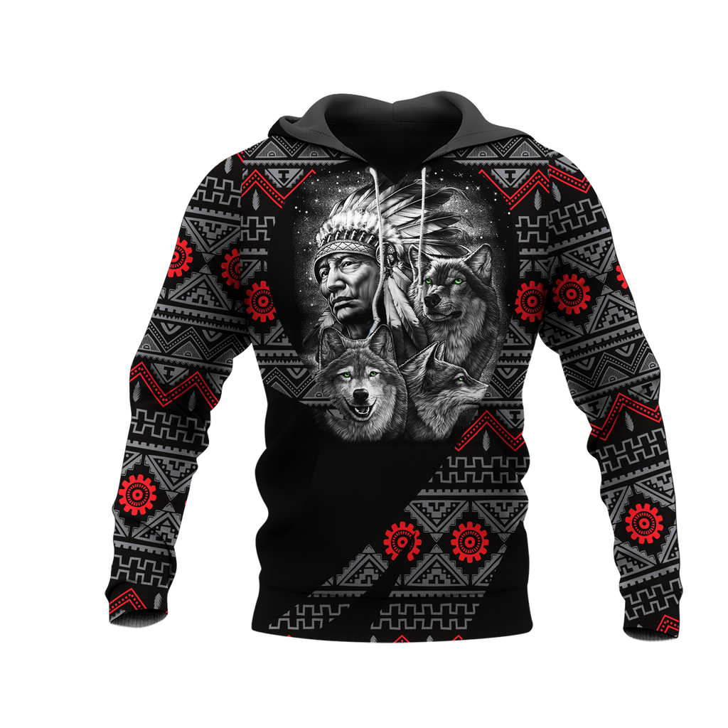 Powwow StoreHD0011626 Pattern Native Pride 3D Hoodie