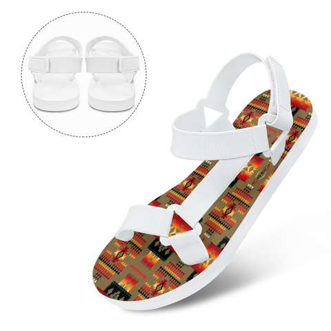 GB-NAT00046-04 Pattern Native American Open Toes Sandals