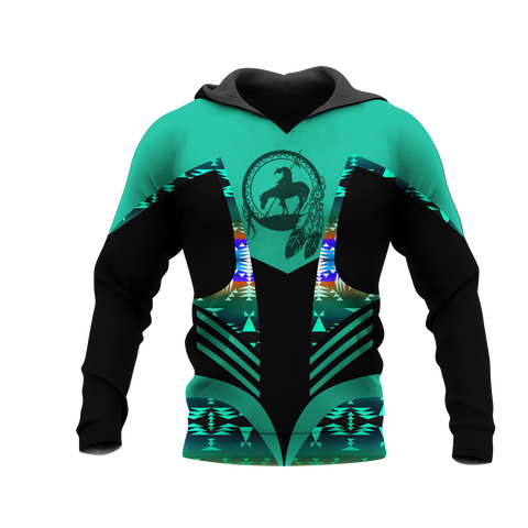 Powwow StoreHD001181 Pattern Native Pride 3D Hoodie