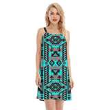 Powwow StoreGBNAT00626 Native  Design Women's Oneck Cami Dress