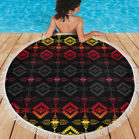 Powwow StoreGBNAT00684 Native American Design Beach Blanket