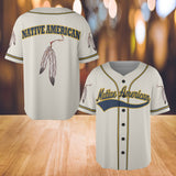 Powwow StoreBJ00084 Pattern Native Baseball Jersey