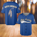 Powwow StoreBJ00095 Pattern Native Baseball Jersey