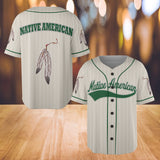 Powwow StoreBJ00096 Pattern Native Baseball Jersey