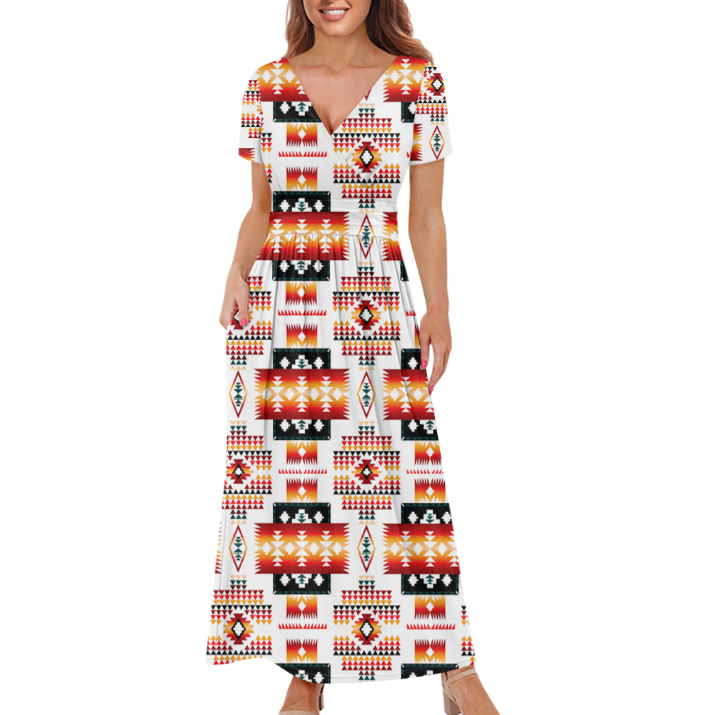 Powwow StoreGBNAT00075 Pattern Native Ladies Dress