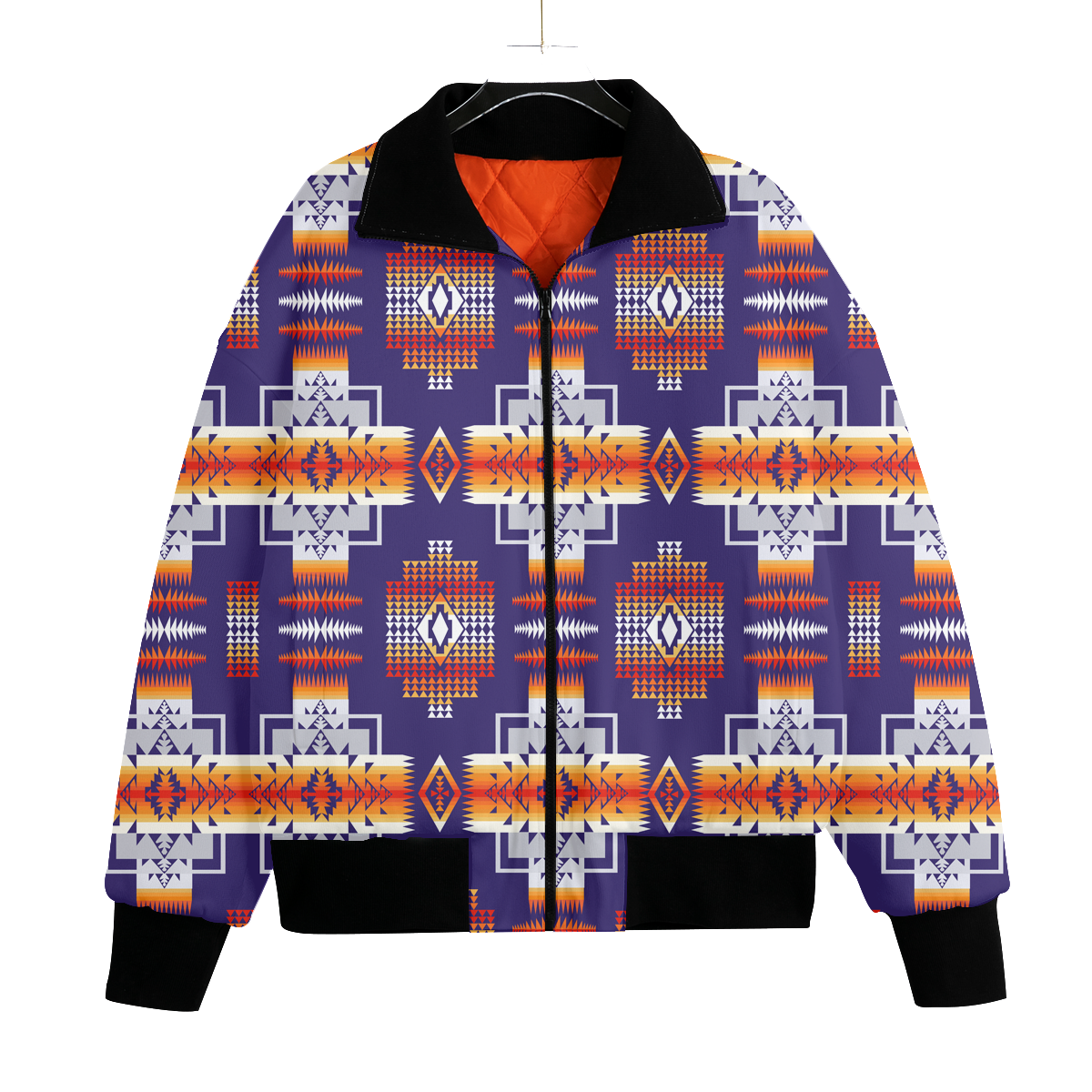 Powwow StoreGBNAT0004 Pattern Native American Unisex Knitted Fleece Lapel Outwear