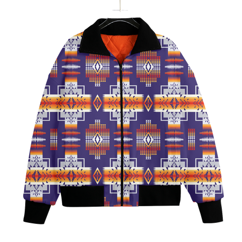 GB-NAT0004 Pattern Native American Unisex Knitted Fleece Lapel Outwear