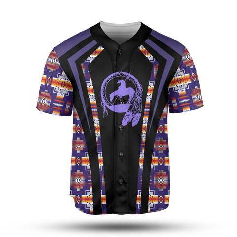 Powwow StoreBJ0004 Pattern Native Baseball Jersey