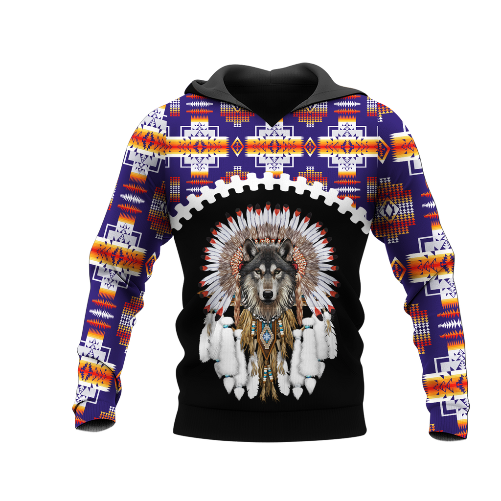 Powwow StoreHD0012272 Pattern Native Pride 3D Hoodie