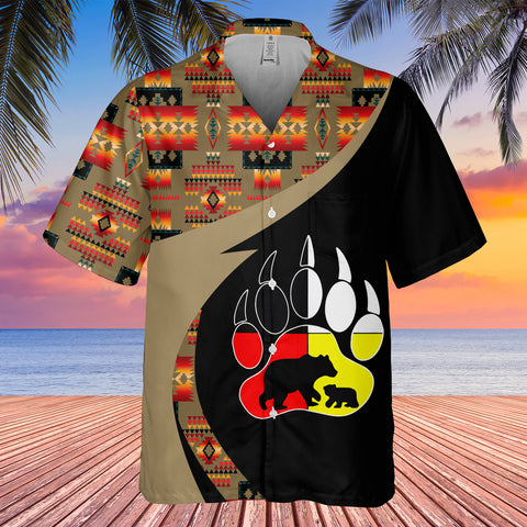 GB-HW000957 Tribe Design Native American Hawaiian Shirt 3D