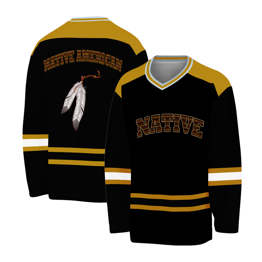 BJ000175  Pattern Native American Hockey Jersey